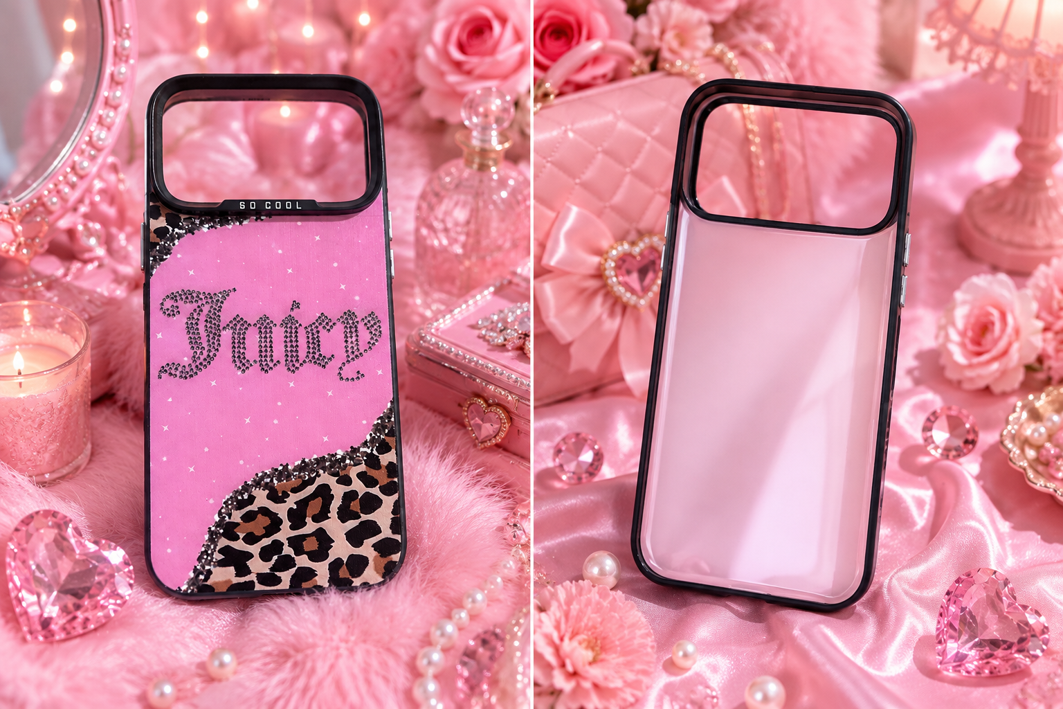 Pink Juicy Leopard Print Phone Case for iPhone 17 Pro Max