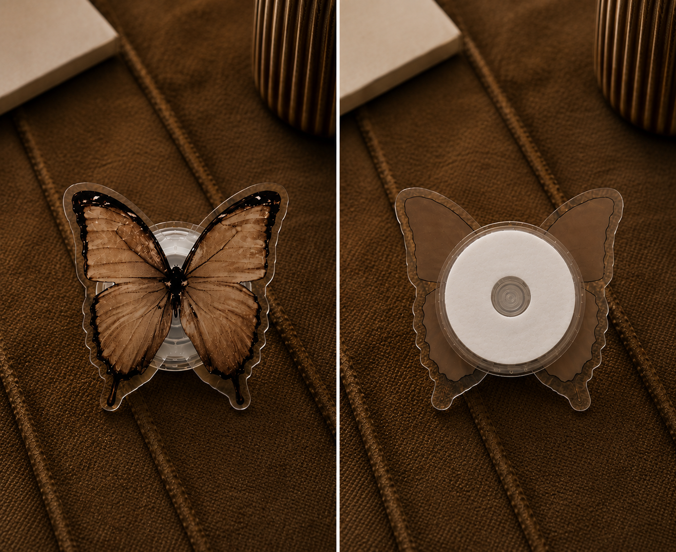 Brown Butterfly Phone Grip & Stand – Cute Acrylic Phone Holder