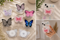 Pink Butterfly Phone Grip & Stand – Cute Acrylic Phone Holder