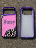Purple & Pink Leopard Print Juicy Phone Case for iPhone 17 Pro Max